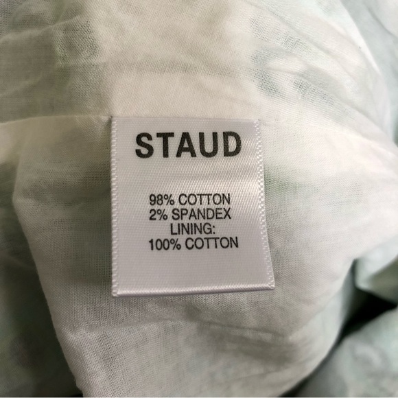 STAUD Carolina Butterfly Paisley Green White Dress size 6 - Picture 10 of 11